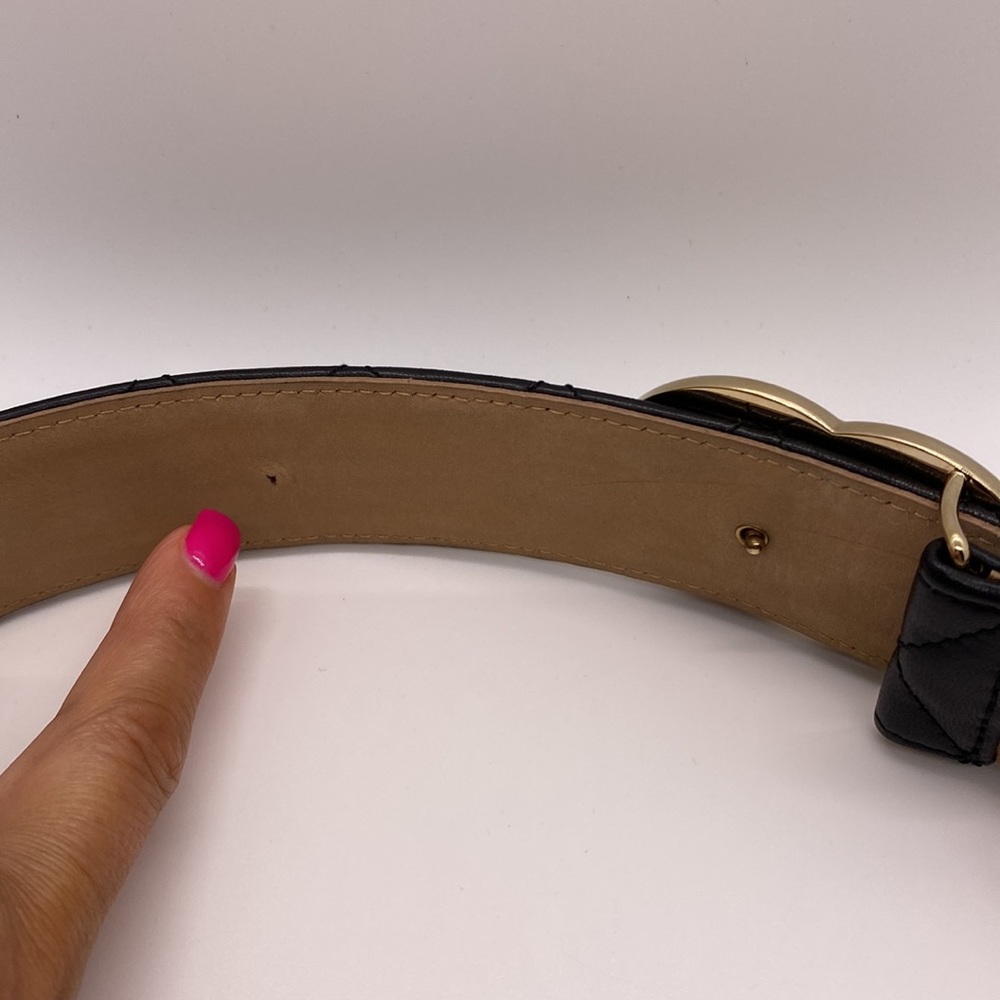Chanel CC Gold Logo Quilted Black Belt - Picture 15 of 17